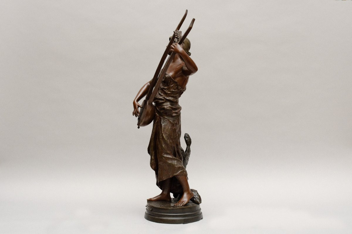 Orientalist Bronze "semiramis", Georges Coudray, Late 19th Century-photo-3