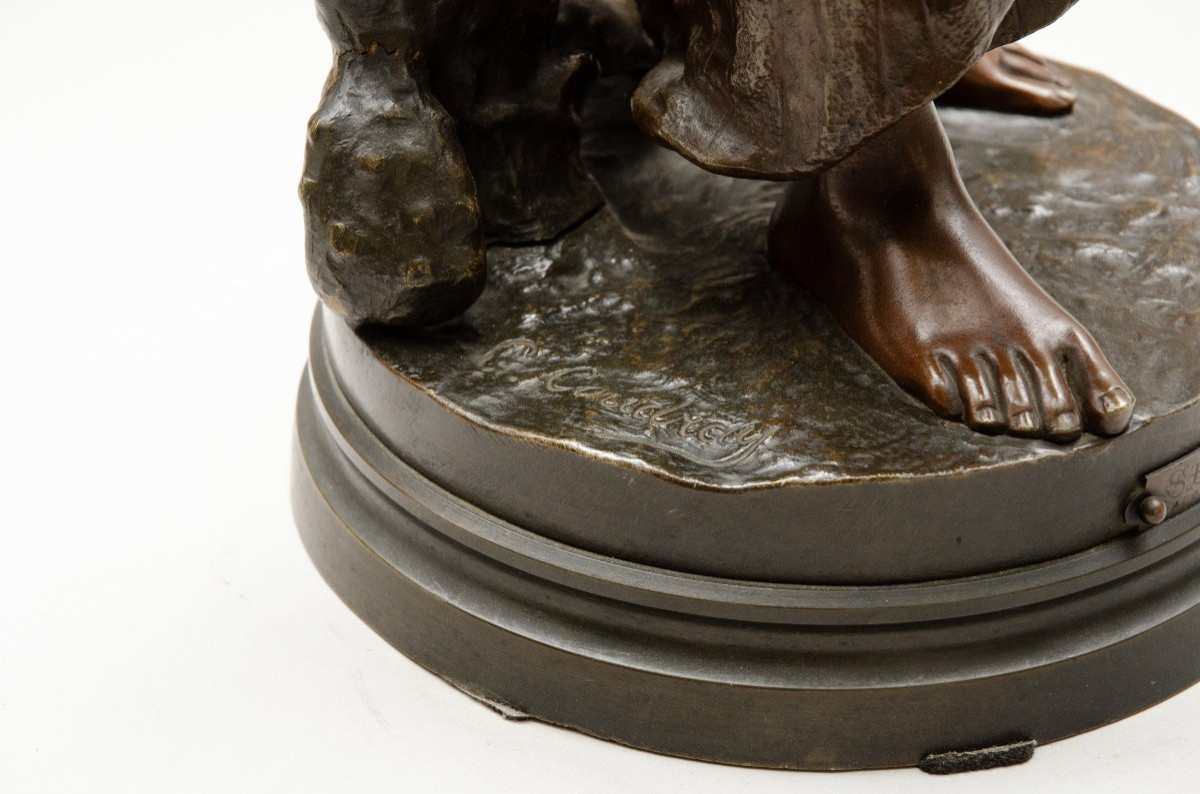 Orientalist Bronze "semiramis", Georges Coudray, Late 19th Century-photo-7