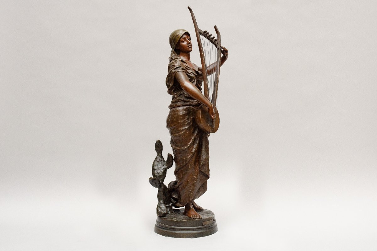 Orientalist Bronze "semiramis", Georges Coudray, Late 19th Century-photo-8