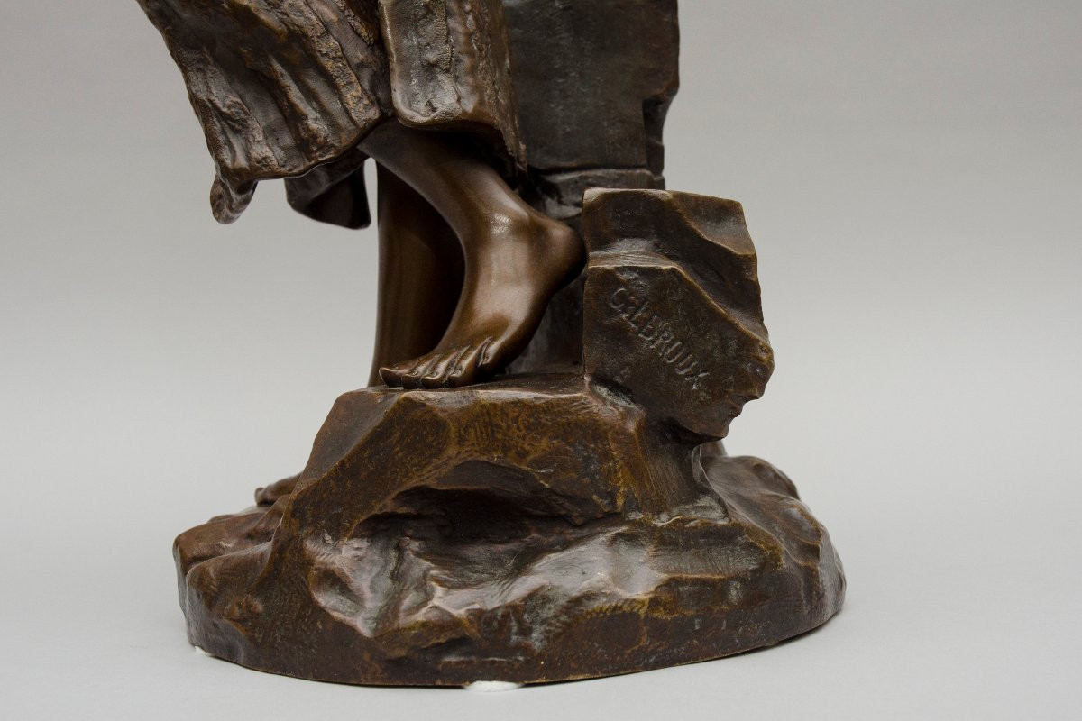 Orientalist Bronze "rebecca", Gaston Leroux, French School-photo-3