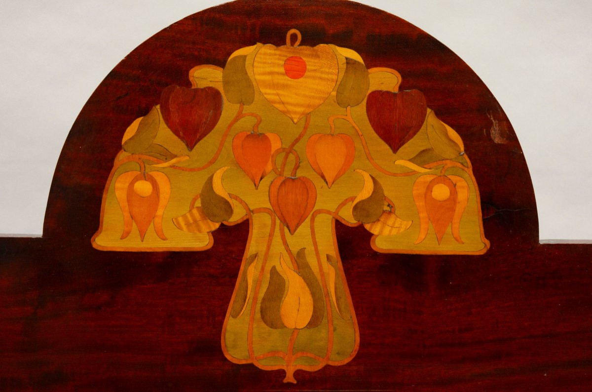 “arts And Crafts” Display Case, Shapland And Petter In England-photo-2