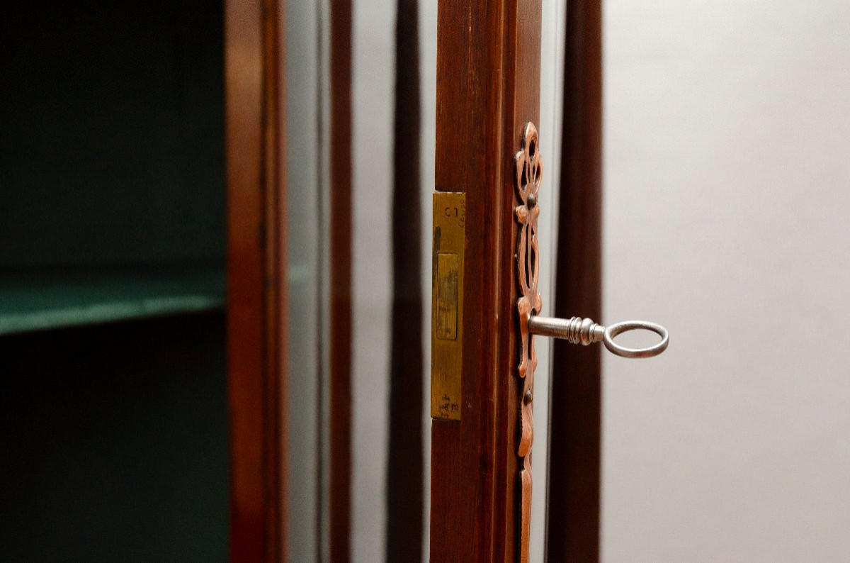 “arts And Crafts” Display Case, Shapland And Petter In England-photo-2