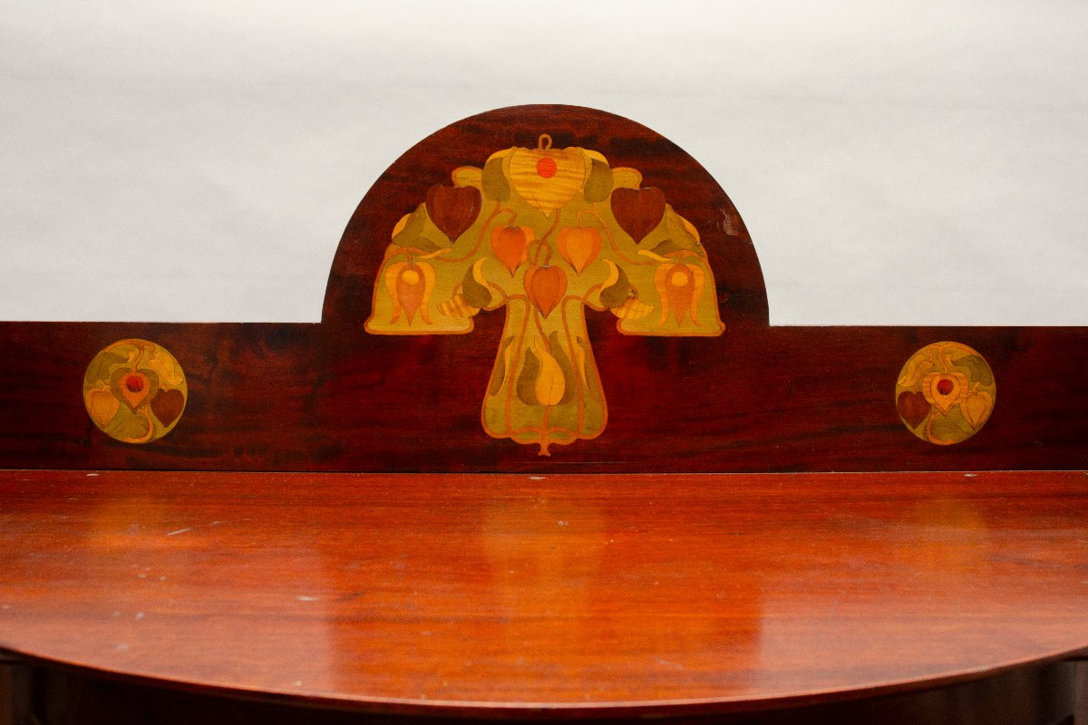 “arts And Crafts” Display Case, Shapland And Petter In England-photo-5