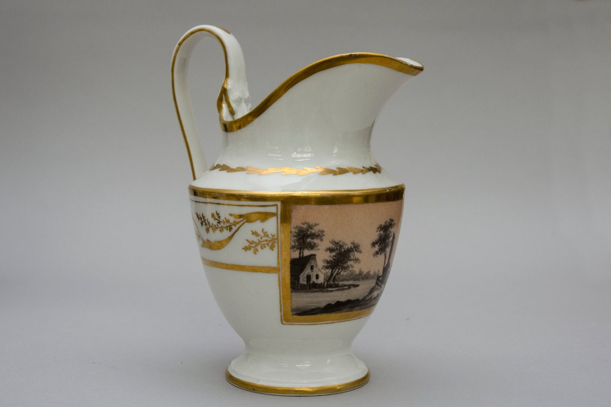 Service a thé et café "grisaille fond rose", attrib. Louise Cretté à Bruxelles (1787-1813)-photo-3