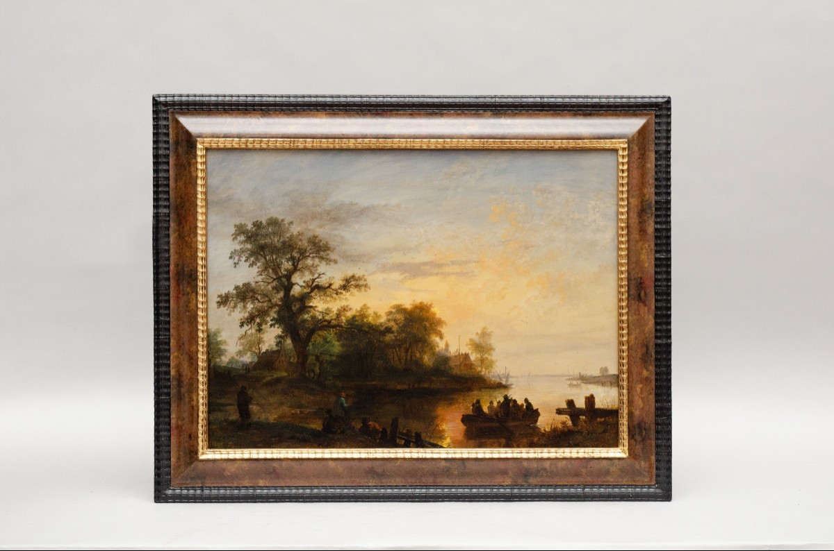 Dutch Seascape, Oil On Panel, Duckort Joseph Dated 1850