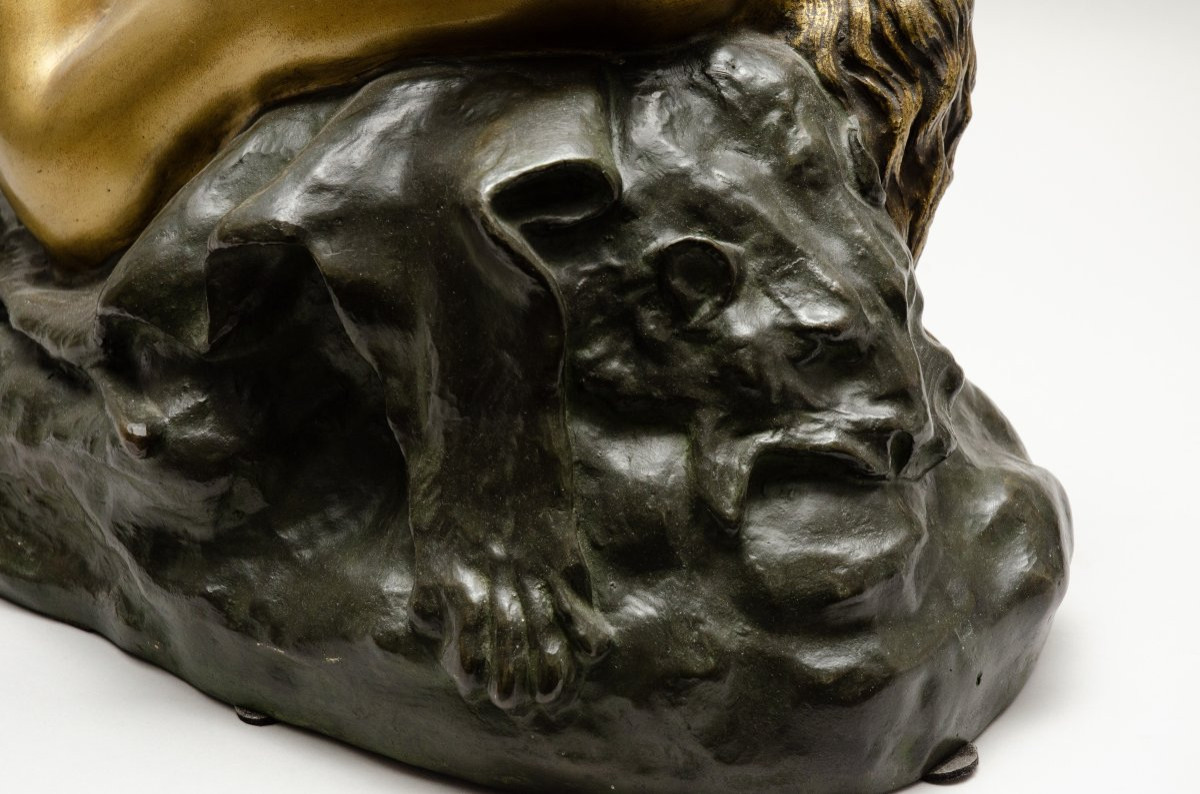 Bronze "Bacchus enfant", d'après James Pradier, 19e siècle-photo-2
