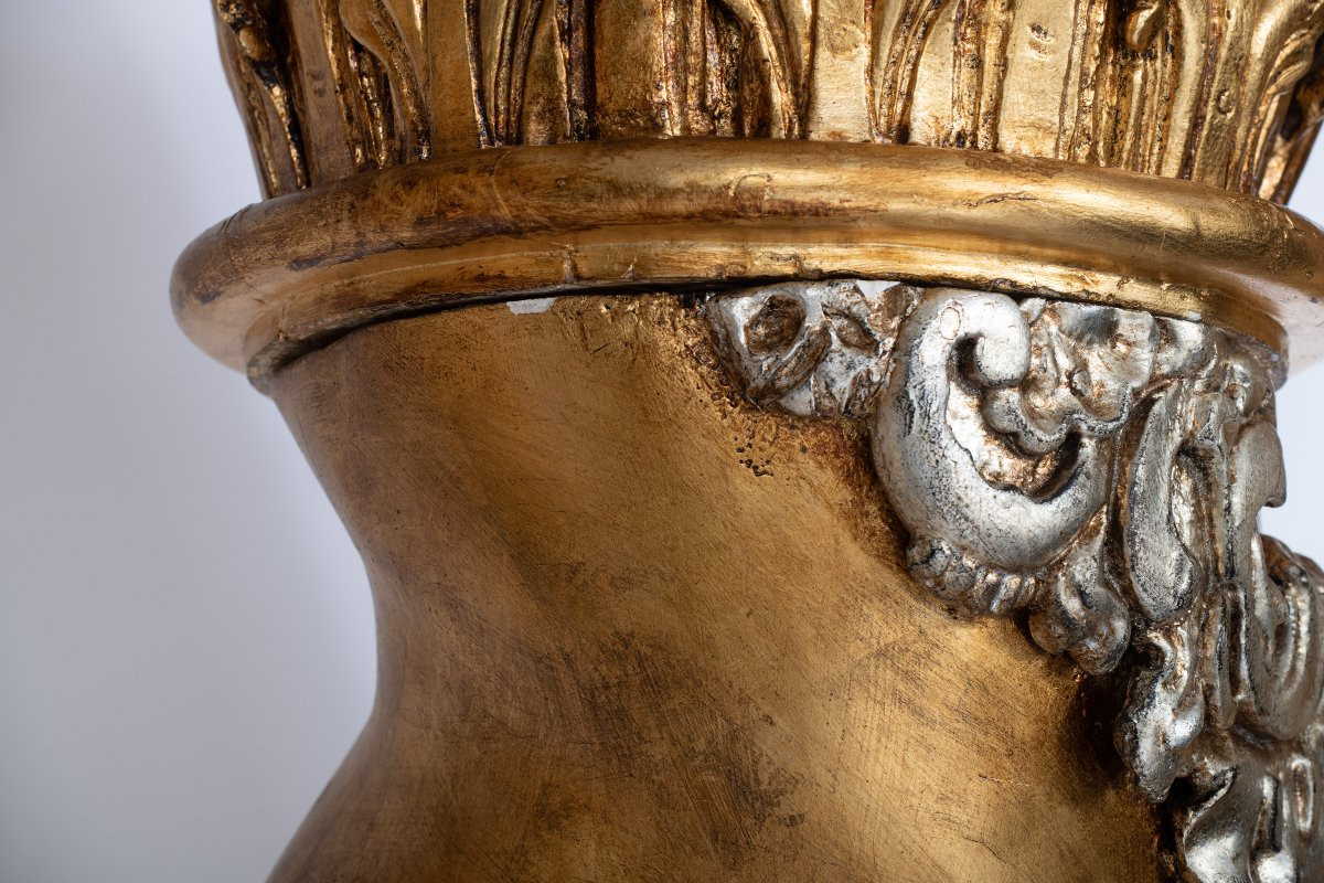 Grande paire de colonnes salomoniques, Italie 18e siècle-photo-4