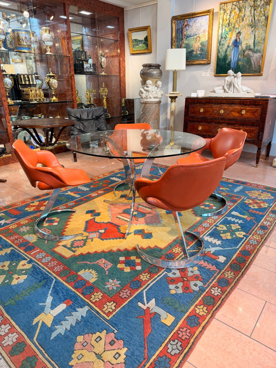 "space Age" Table And Chairs, Tabacoff And Rinaldi, Ca. 1970-photo-2
