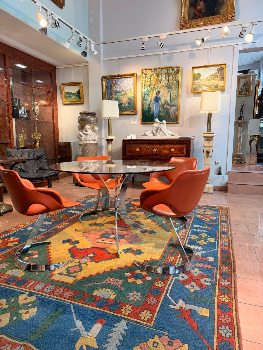 "space Age" Table And Chairs, Tabacoff And Rinaldi, Ca. 1970-photo-3