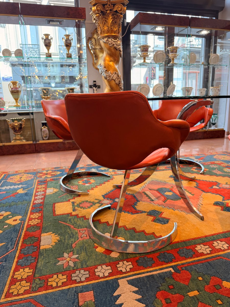 "space Age" Table And Chairs, Tabacoff And Rinaldi, Ca. 1970-photo-2