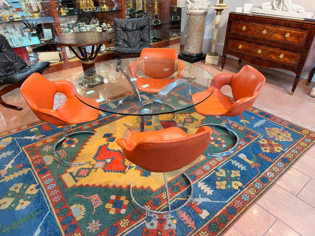 "space Age" Table And Chairs, Tabacoff And Rinaldi, Ca. 1970