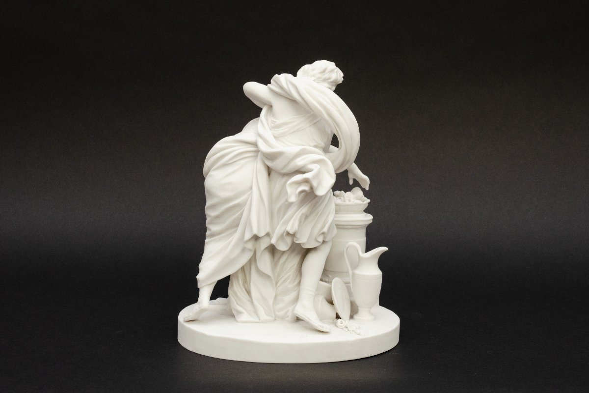 “the Wrestlers,” A Group Sculpture Made Of White Sèvres Porcelain. Circa 1914-photo-4