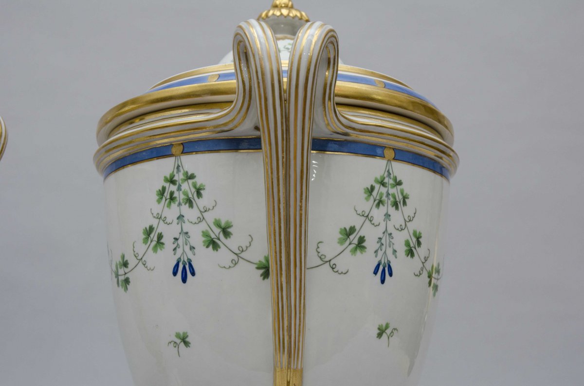 Large Pair Of Coolers, Vienna Porcelain 18th Century-photo-8