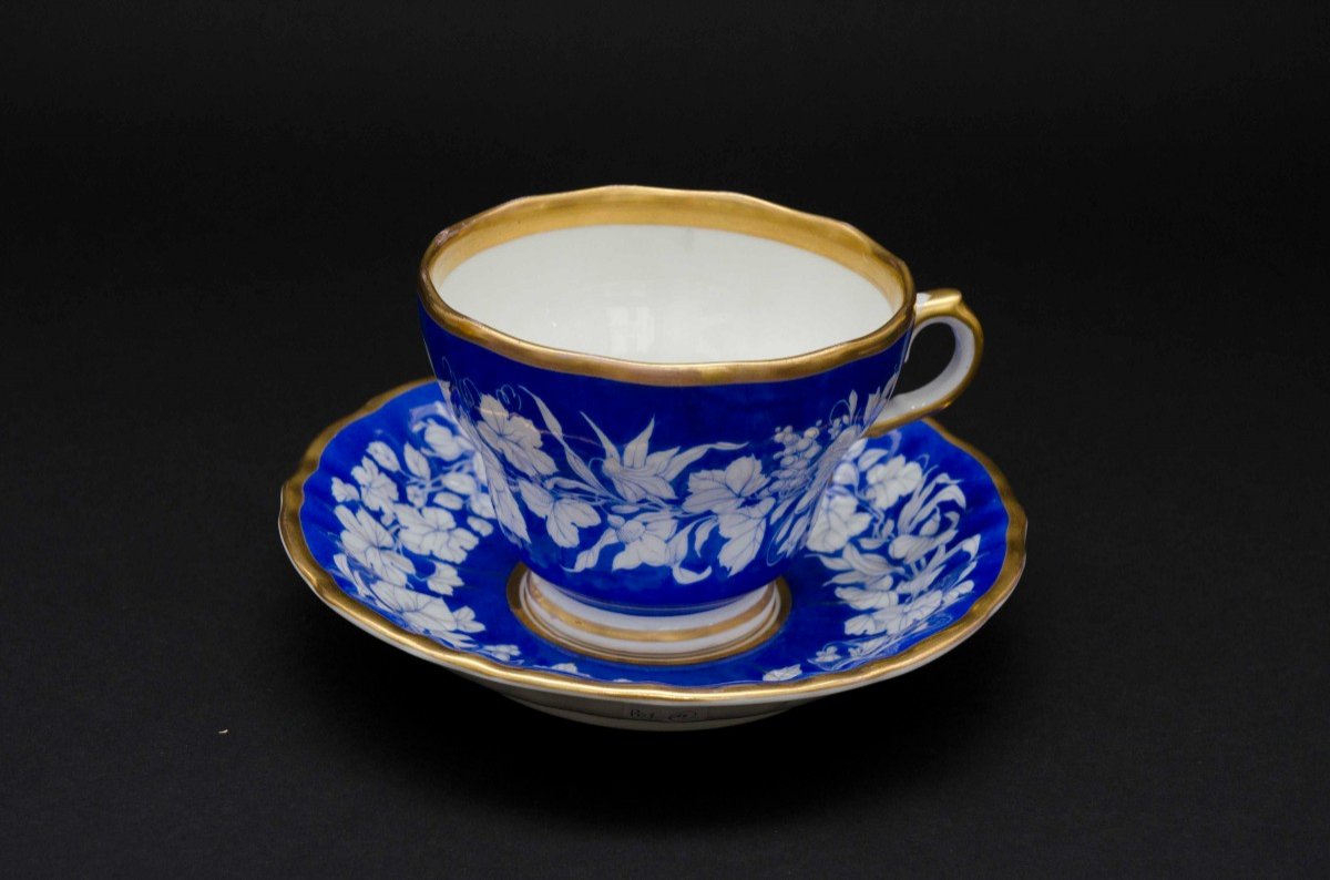 Grande Tasse à Chocolat En Porcelaine De Kpm Berlin,  19e Siècle-photo-4