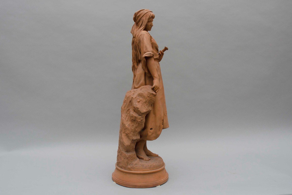 Terracotta "mignon", Alphonse Brault, Choisy-le-roi, Circa 1880, H86cm-photo-4