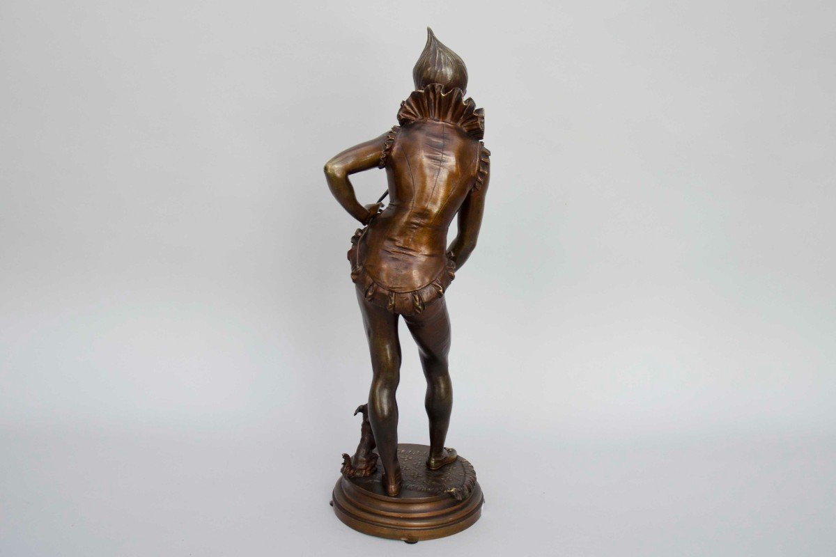 bronze "dresseuse de chien de cirque", FAURE DE BROUSSE VINCENT DESIRE 19e siècle-photo-2