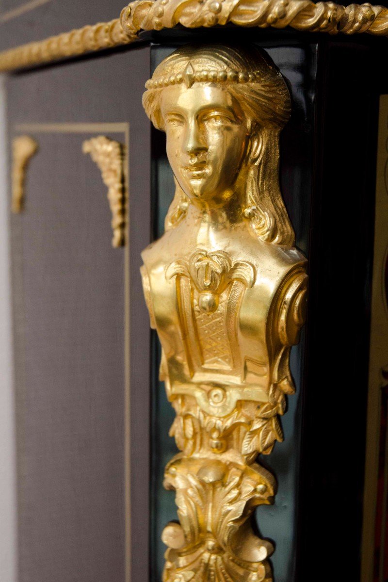 Boulle Marquetry Display And Bookcase, Maison Delafontaine à Paris, Nap III-photo-4