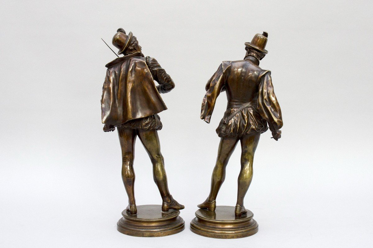 Paire de bronzes "hommes en armes", DETRIER Pierre-Louis (Vogécourt 1822- 1897)-photo-2