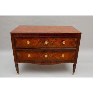 Italian Chest Of Drawers In Wood Marquetry, Circa 1800