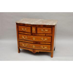 Small Louis XVI Commode In Wood Marquetry