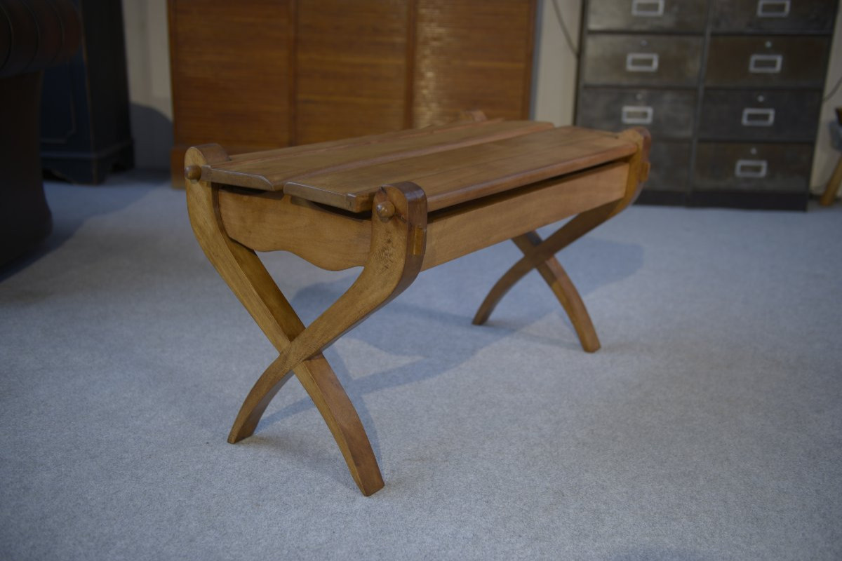 Banc Table travailleuse VOTRE MAISON par Guillerme et Chambron 1950's-photo-2