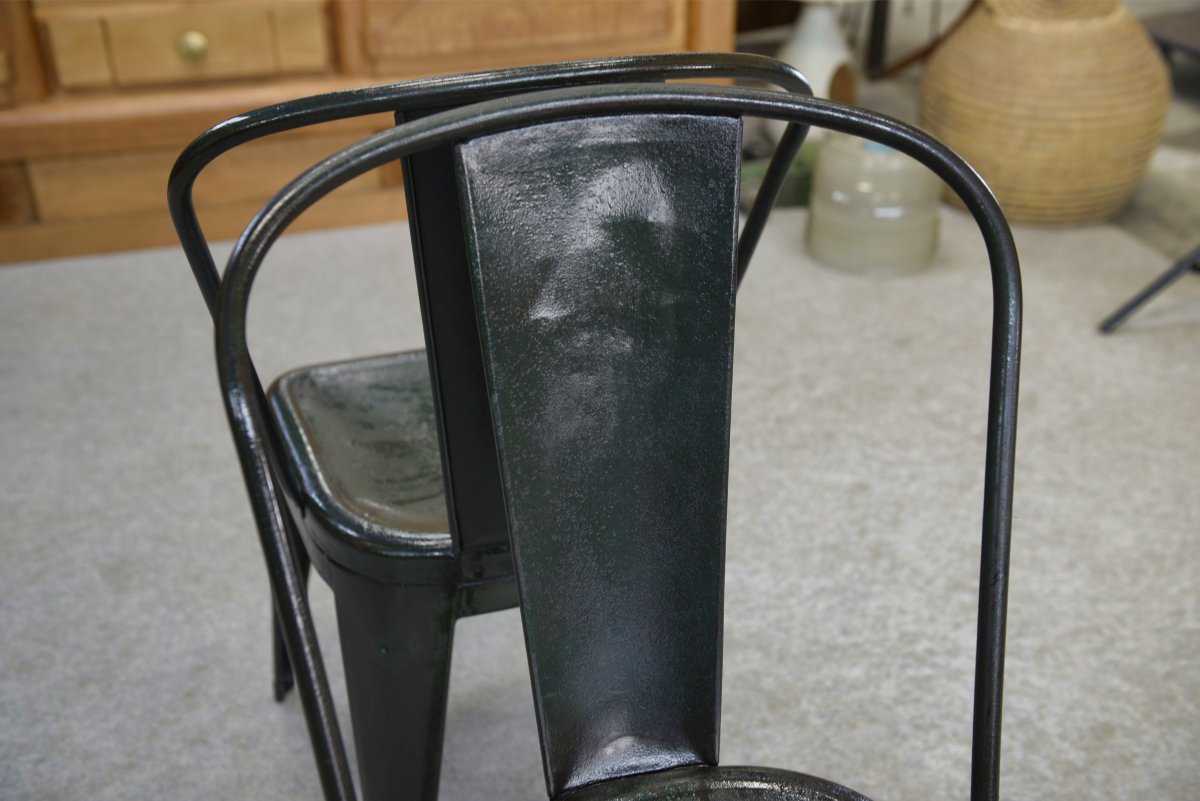 Paire de chaises Tolix par Xavier Pauchard première édition fin 1920's-photo-1