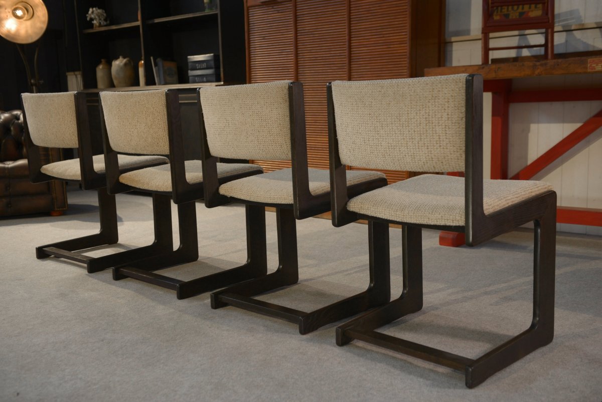 Set Of 6 Casala Chairs In Dark Oak, 1970s-photo-4