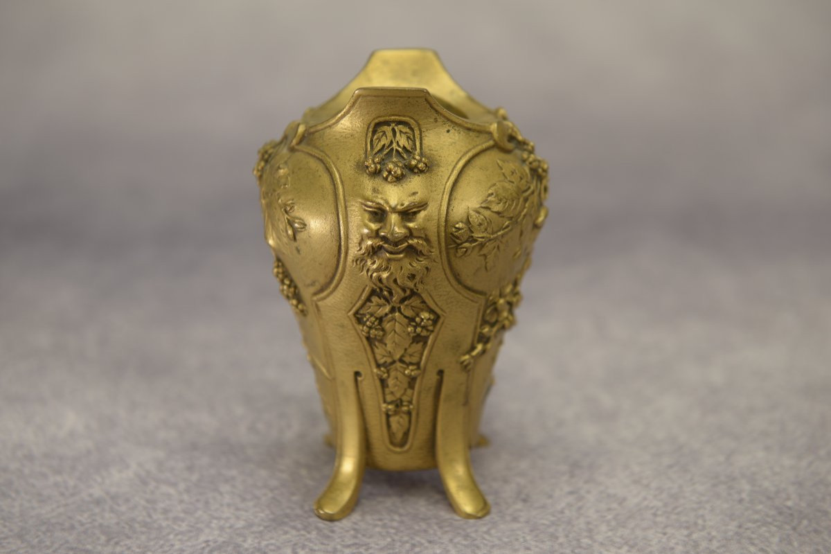 Art Nouveau Bronze Vase By Louchet Ciseleur - 1900s-photo-4