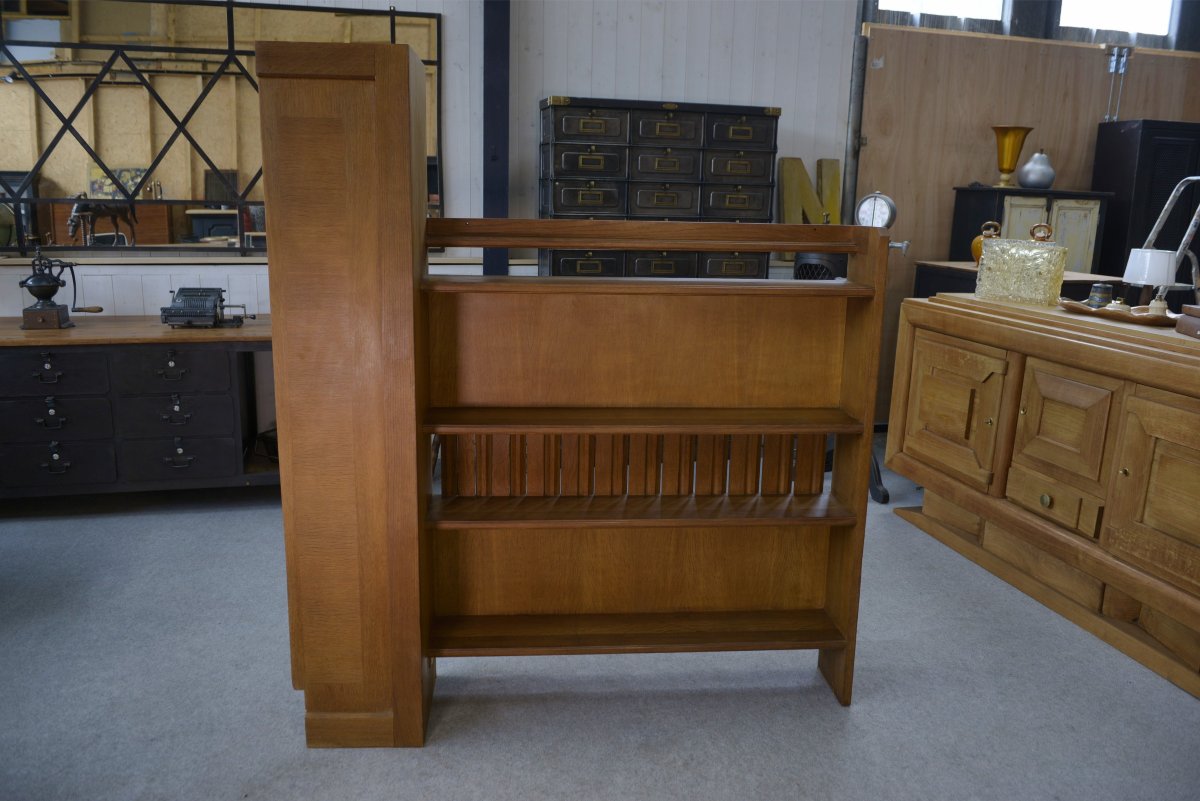 Large Wall Shelf By Guillerme & Chambron 1950s-photo-2