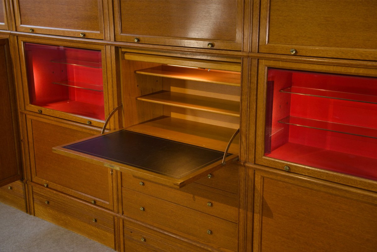 Modular Furniture Set By Pierre Cruege For Martin Dupuis In Light Oak, 1960-photo-7