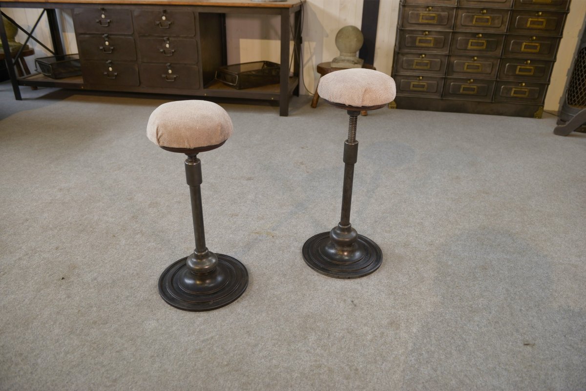 Pair Of "culbuto" Dentist Stools, 1950s-photo-4