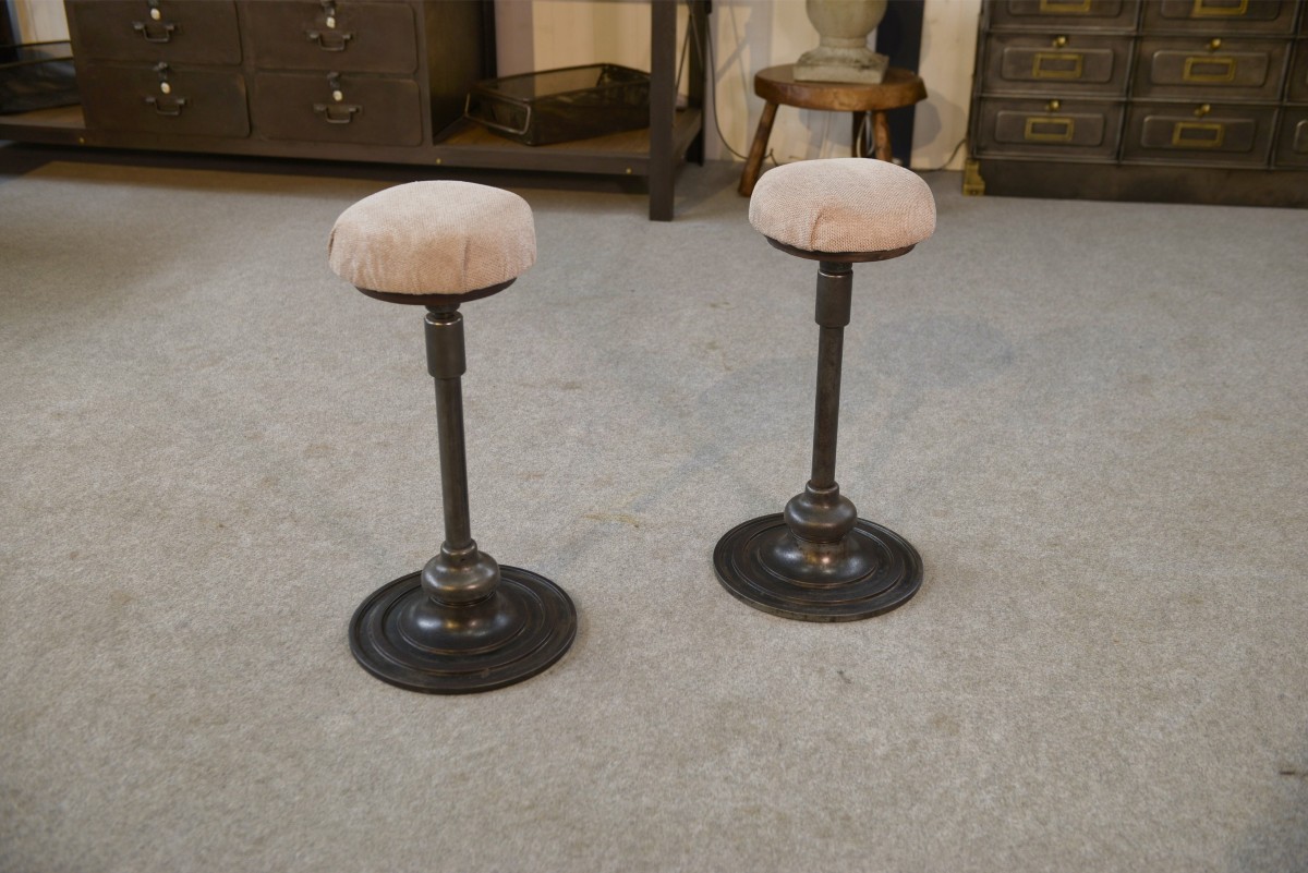 Pair Of "culbuto" Dentist Stools, 1950s
