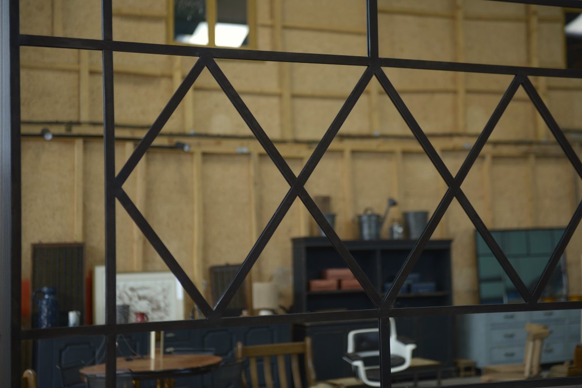 Large 1960s Industrial Mirror-photo-2