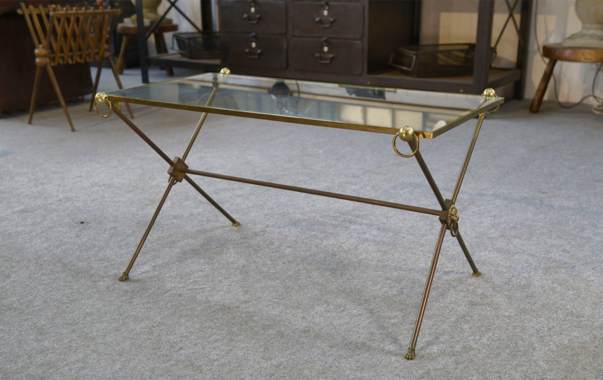 Neoclassical Coffee Table Attributed To Maison Jansen 1950/1970's-photo-2