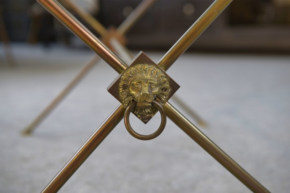 Neoclassical Coffee Table Attributed To Maison Jansen 1950/1970's-photo-3