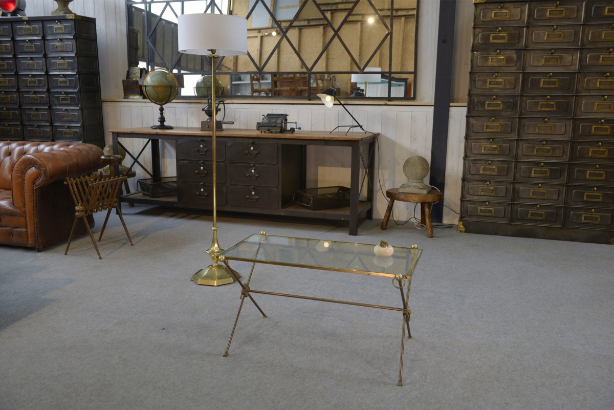Neoclassical Coffee Table Attributed To Maison Jansen 1950/1970's-photo-1