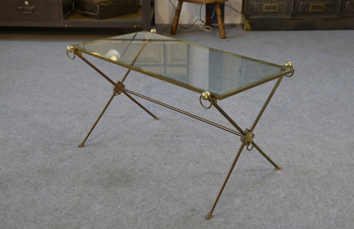 Neoclassical Coffee Table Attributed To Maison Jansen 1950/1970's-photo-2