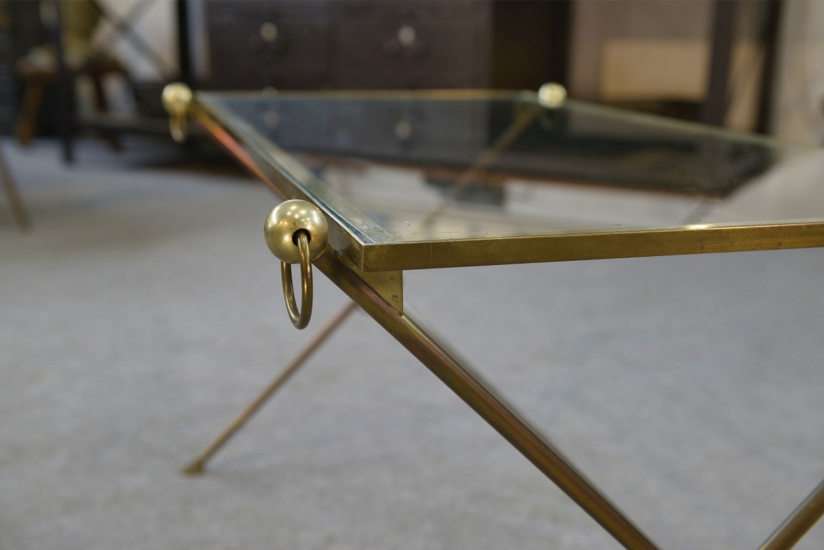 Neoclassical Coffee Table Attributed To Maison Jansen 1950/1970's-photo-3