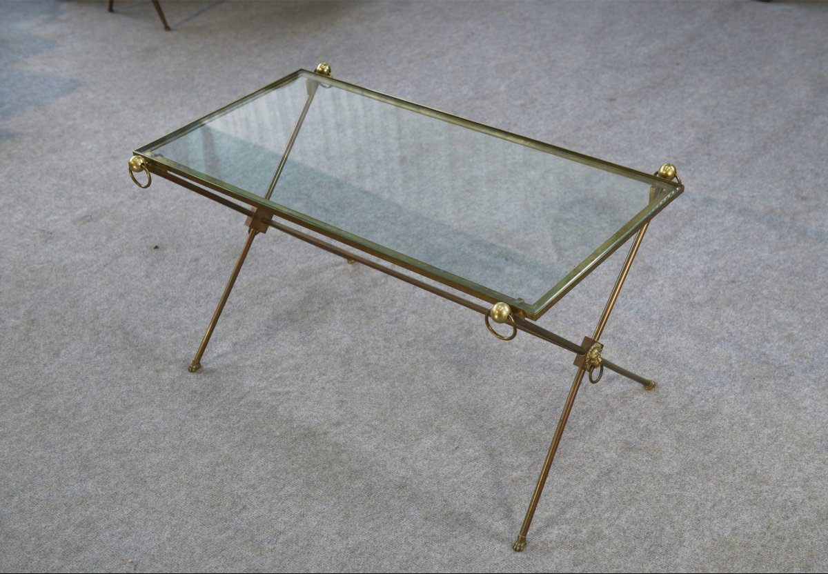 Neoclassical Coffee Table Attributed To Maison Jansen 1950/1970's-photo-6