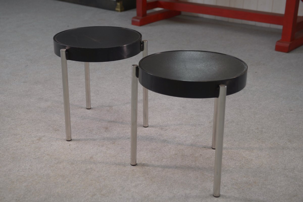 Paire de tables d'appoint par Tavolino Brighella pour Zanotta 1980's-photo-2