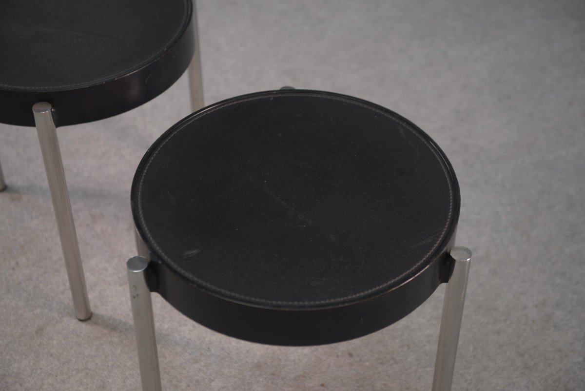 Paire de tables d'appoint par Tavolino Brighella pour Zanotta 1980's-photo-2