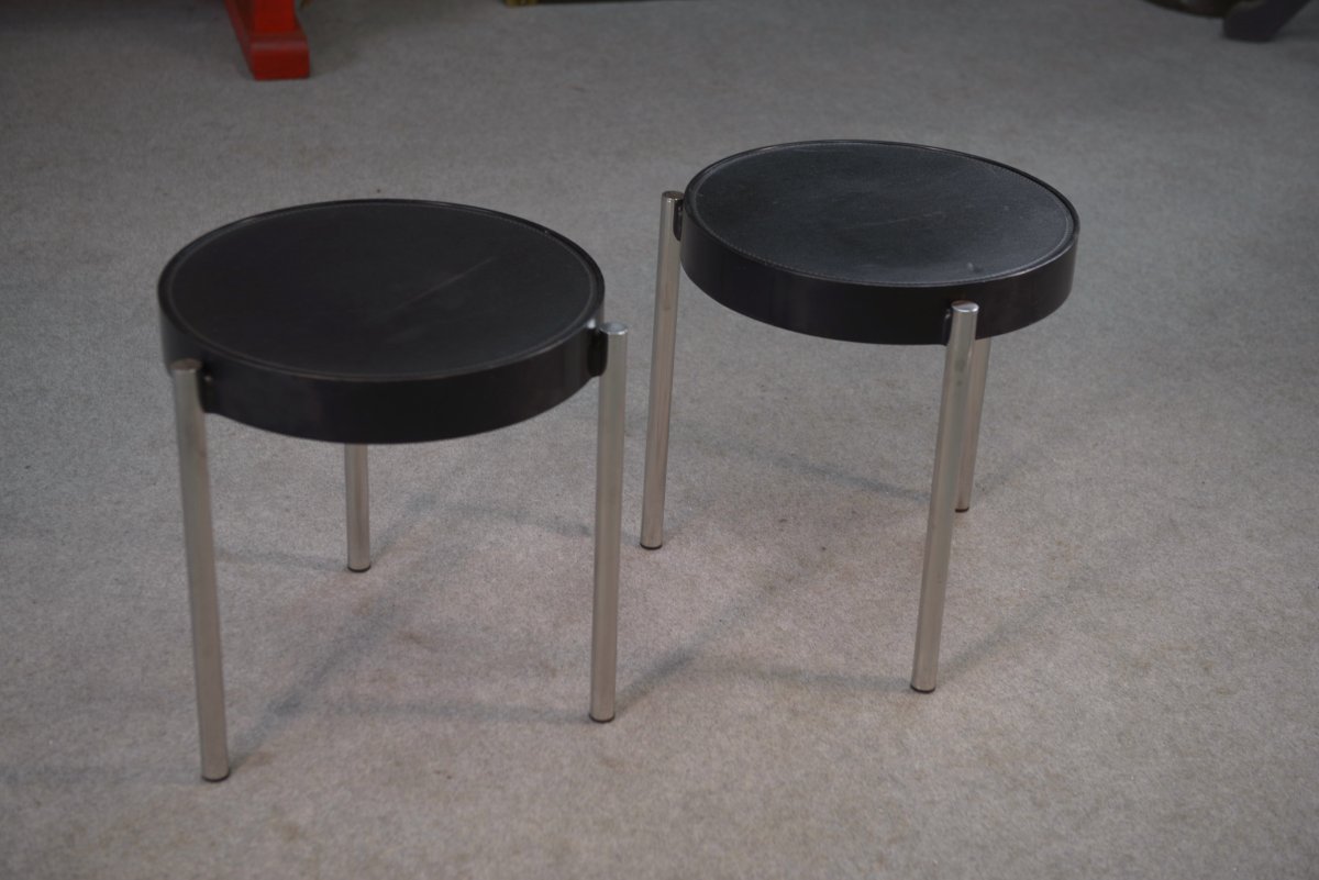 Paire de tables d'appoint par Tavolino Brighella pour Zanotta 1980's-photo-4