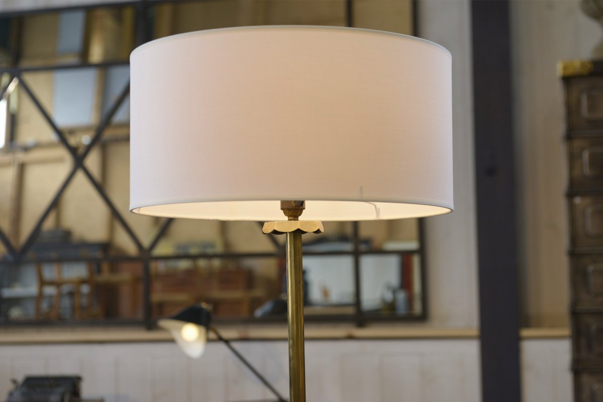 Lampadaire en laiton Art déco 1930's-photo-2