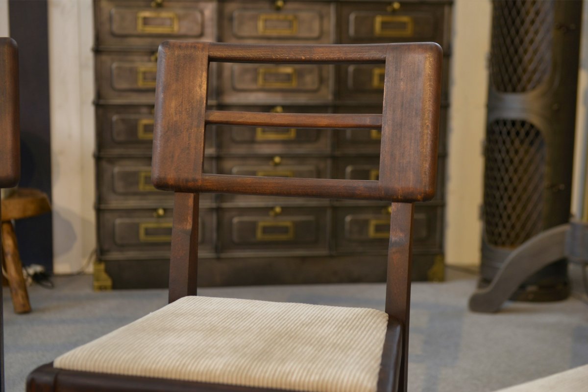 Ensemble de 6 chaises par Pierre Cruege 1960's-photo-3