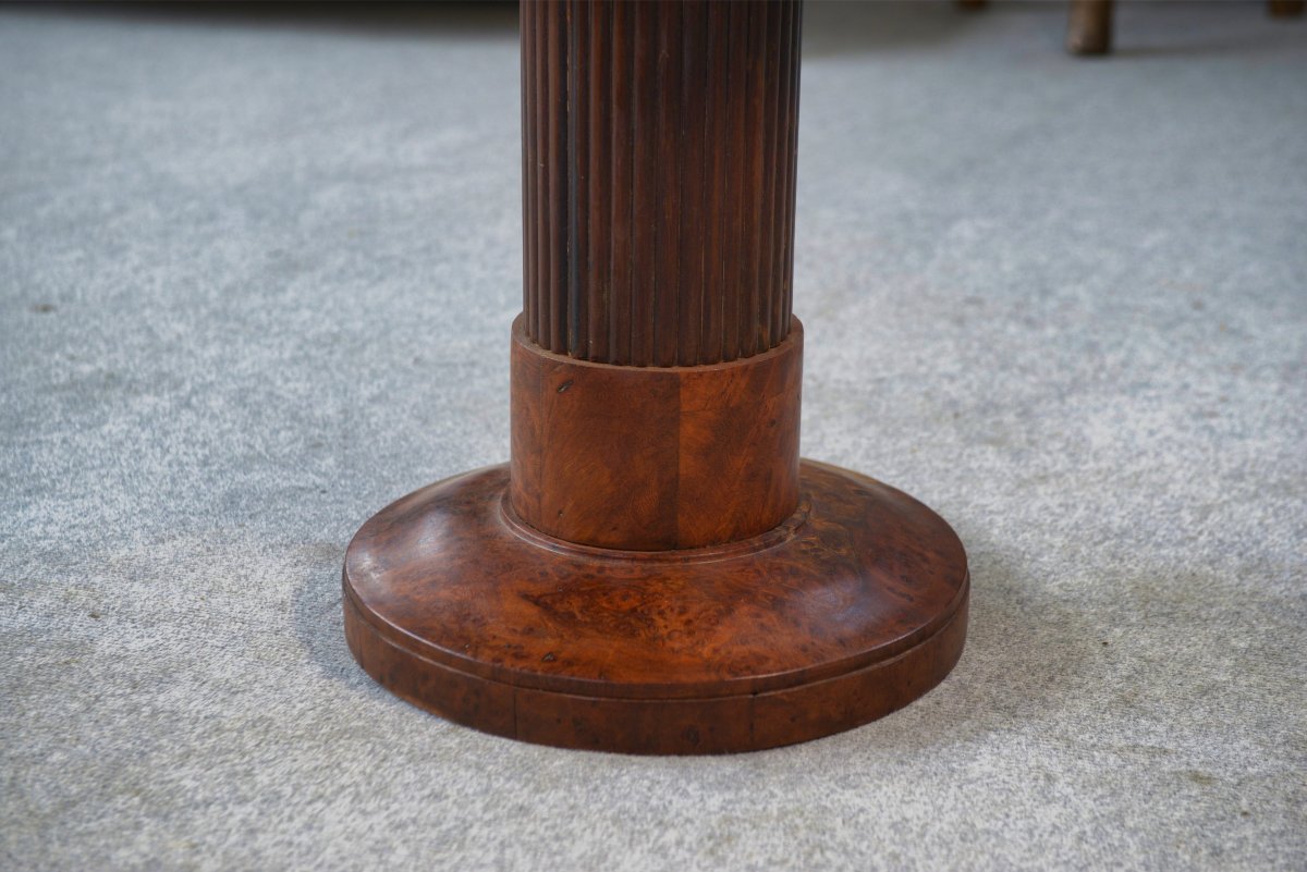 Art Deco Pedestal Table Attributed To Jules Leleu 1930s-photo-1