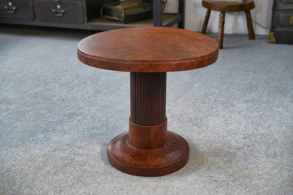 Art Deco Pedestal Table Attributed To Jules Leleu 1930s