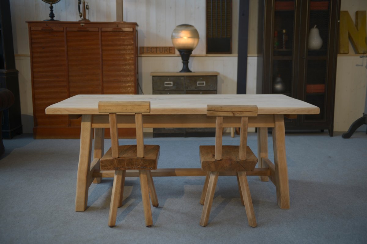 Table de la salle à manger en orme 1960's-photo-5
