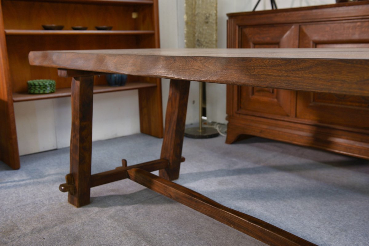 Brutalist Table Set With Bench-photo-2