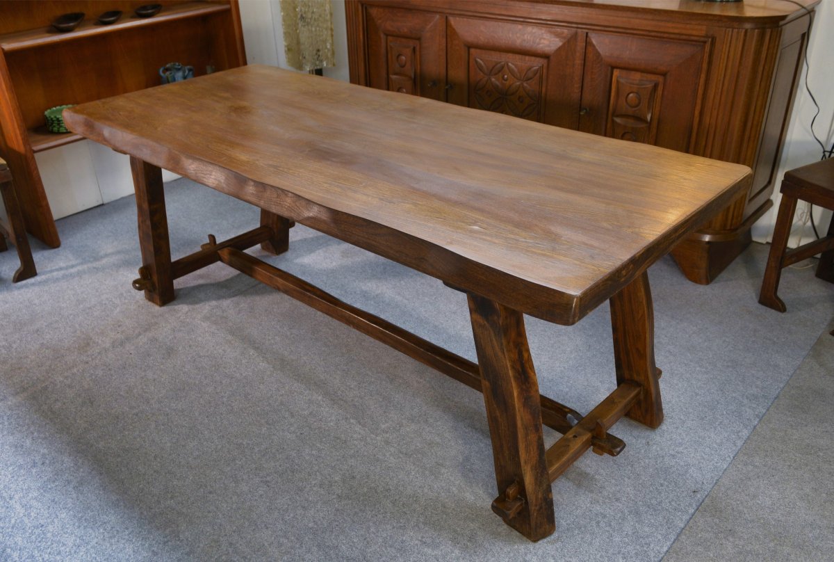Brutalist Table Set With Bench-photo-4