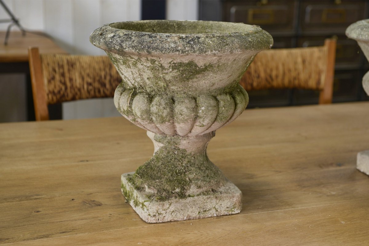 Pair Of Medici Vases In Reconstituted Stone, 20th Century-photo-3